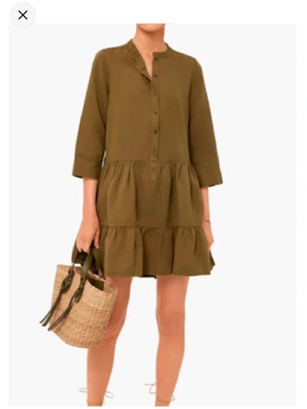 APIECE APART Olive Maurino Drop Waist Mini Dress - Picture 2 of 9